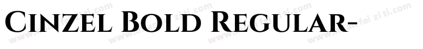 Cinzel Bold Regular字体转换